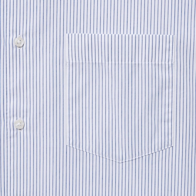 Uniqlo Extra Fine Cotton Broadcloth Long-Sleeve Muške Košulje Bijele | 1579-DGPCT