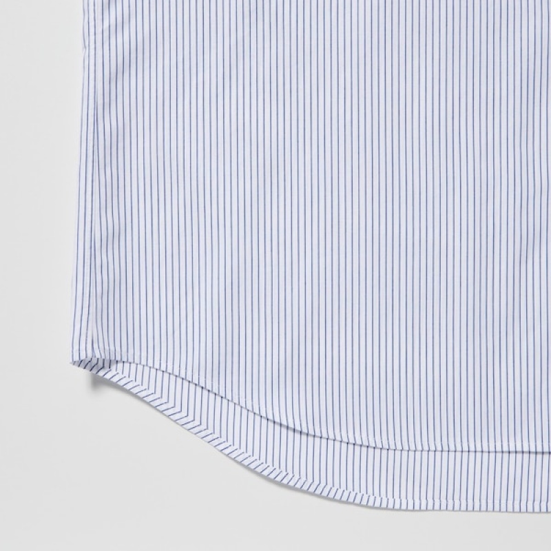 Uniqlo Extra Fine Cotton Broadcloth Long-Sleeve Muške Košulje Bijele | 1579-DGPCT