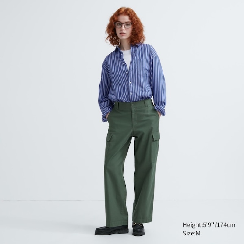 Uniqlo Extra Fine Cotton Broadcloth Long-Sleeve Muške Košulje Plave | 8574-VTJUE