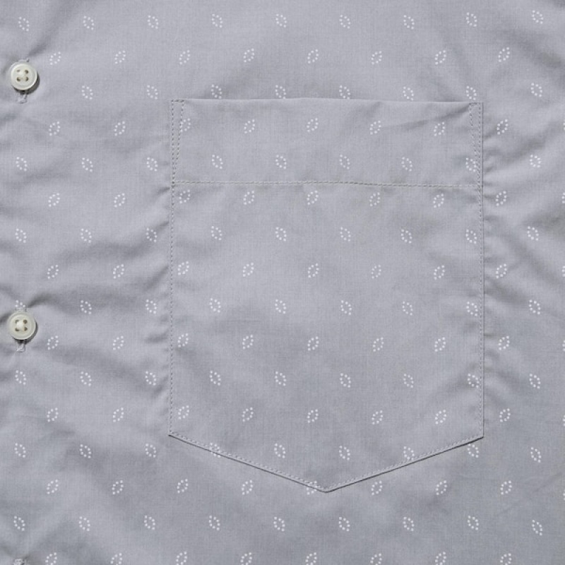 Uniqlo Extra Fine Cotton Short-Sleeve Muške Košulje Sive | 8352-ZNPED