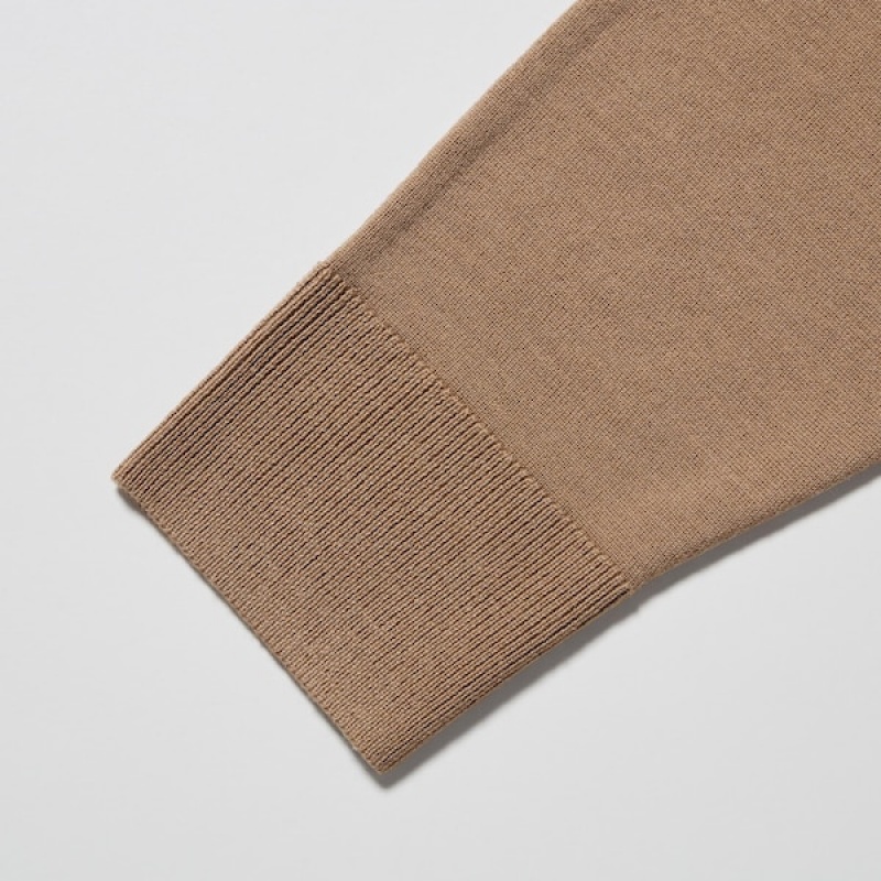 Uniqlo Extra Fine Merino V-Neck Muške Džemperi Boje Marelice | 0421-RDVZC