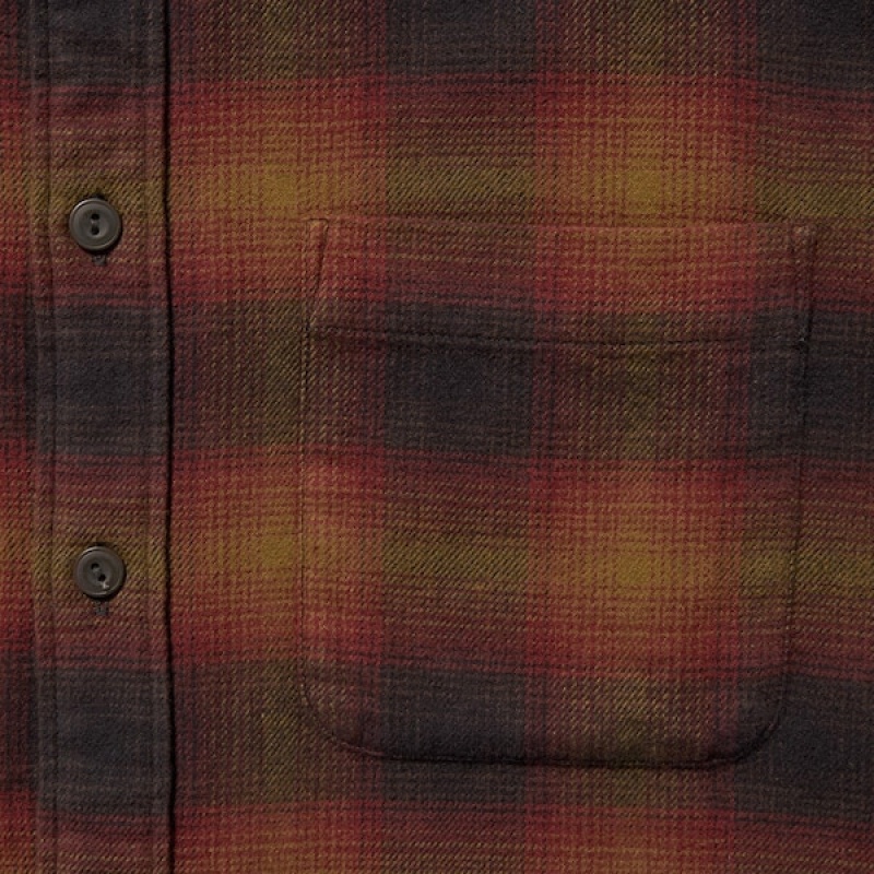 Uniqlo Flannel Checked Long-Sleeve Muške Košulje Smeđe | 3496-BVISY