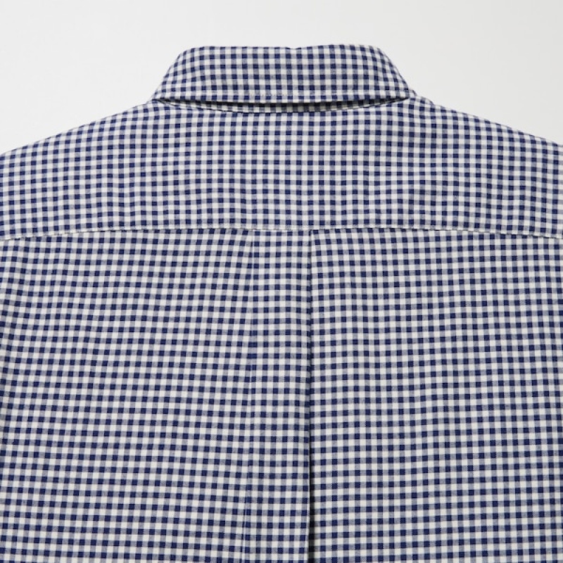 Uniqlo Flannel Checked Long-Sleeve Muške Košulje Plave | 4281-ALVSF