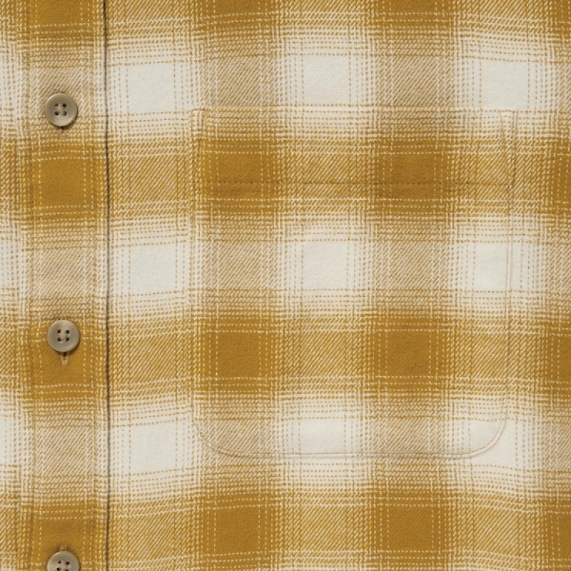 Uniqlo Flannel Checked Long-Sleeve Muške Košulje Žute | 4153-IVLEO