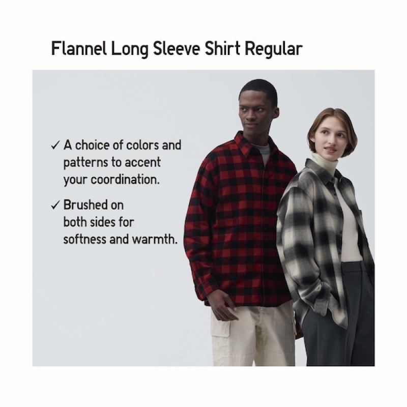Uniqlo Flannel Checked Long-Sleeve Muške Košulje Plave | 3865-GMRQP