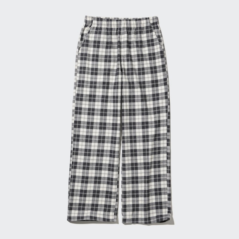 Uniqlo Flannel Ženske Hlače Bijele | 4387-BDAOZ