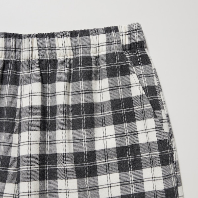 Uniqlo Flannel Ženske Hlače Bijele | 4387-BDAOZ