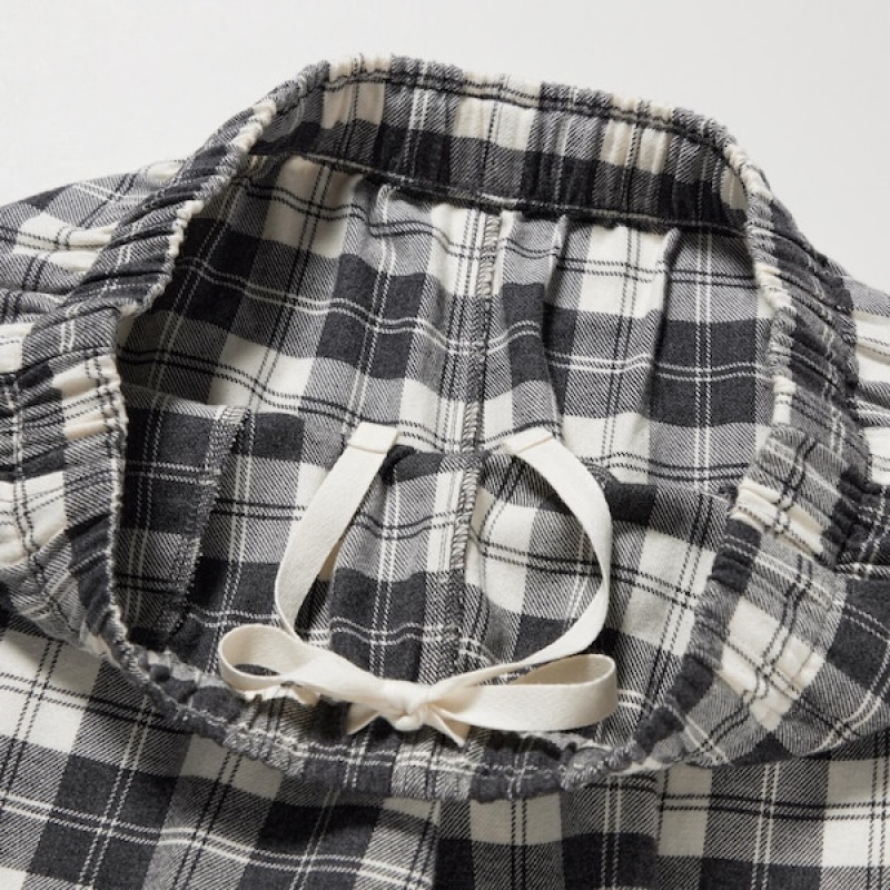 Uniqlo Flannel Ženske Hlače Bijele | 4387-BDAOZ