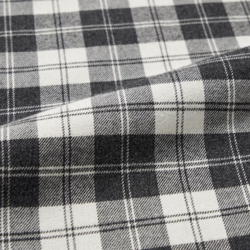 Uniqlo Flannel Ženske Hlače Bijele | 4387-BDAOZ