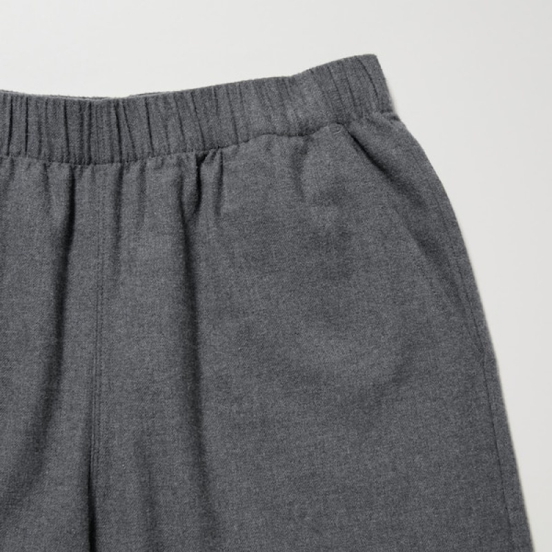 Uniqlo Flannel Ženske Hlače Tamno Sive | 1924-RJYWA