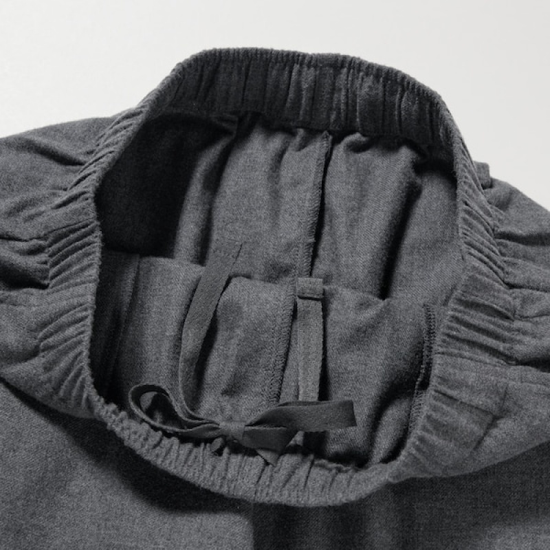 Uniqlo Flannel Ženske Hlače Tamno Sive | 1924-RJYWA