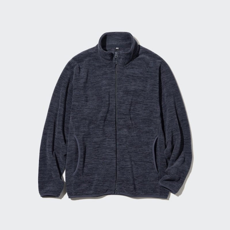 Uniqlo Fleece Full-Zip Long-Sleeve Muške jackets Tamnoplave | CMSYUB-258