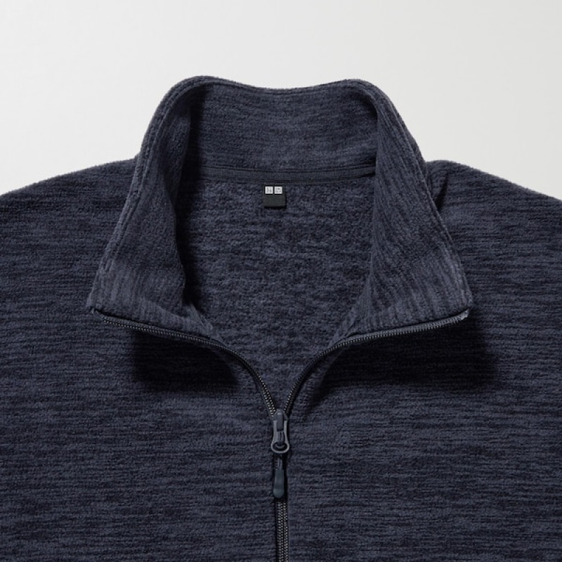 Uniqlo Fleece Full-Zip Long-Sleeve Muške jackets Tamnoplave | CMSYUB-258