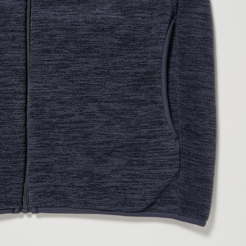 Uniqlo Fleece Full-Zip Long-Sleeve Muške jackets Tamnoplave | CMSYUB-258