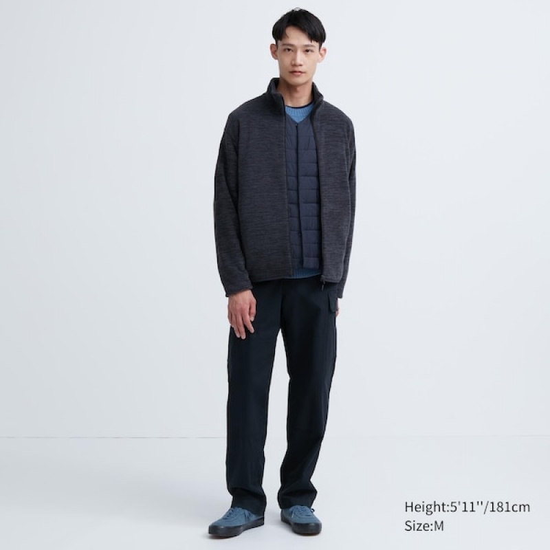 Uniqlo Fleece Full-Zip Long-Sleeve Muške jackets Tamnoplave | CMSYUB-258