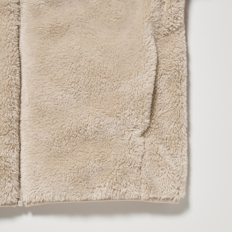 Uniqlo Fluffy Yarn Fleece Full-Zip Ženske jackets Crne | 5947-HQJAL