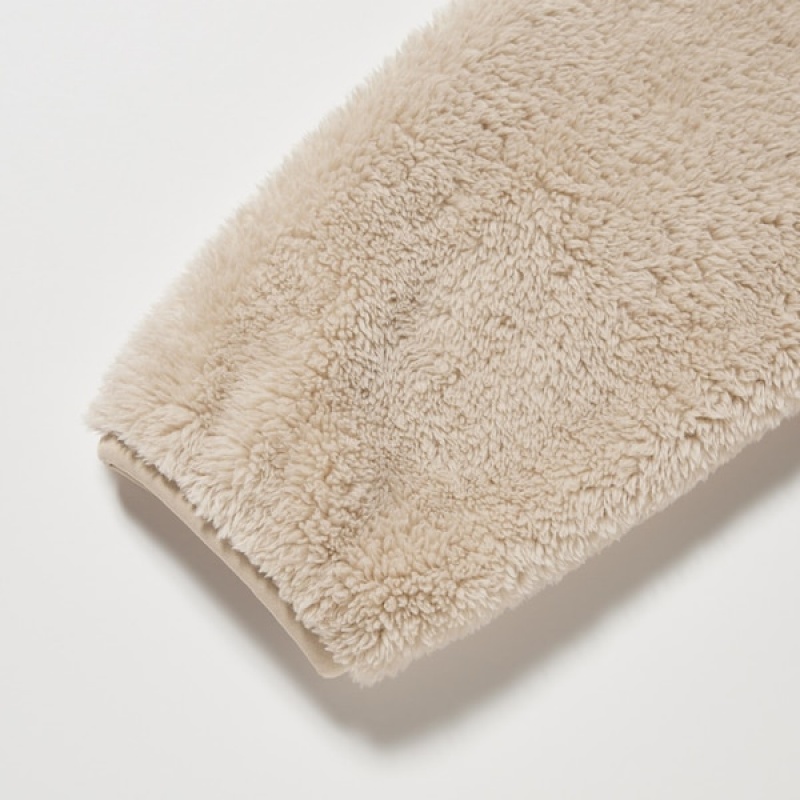 Uniqlo Fluffy Yarn Fleece Full-Zip Ženske jackets Crne | 5947-HQJAL