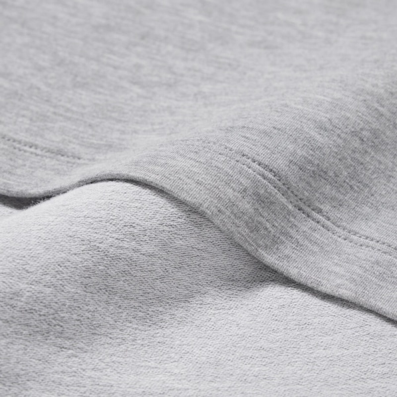 Uniqlo HEATTECH Cotton Crew Neck Long-Sleeve Ženske Majice Tamno Sive | 3724-ZMQNS
