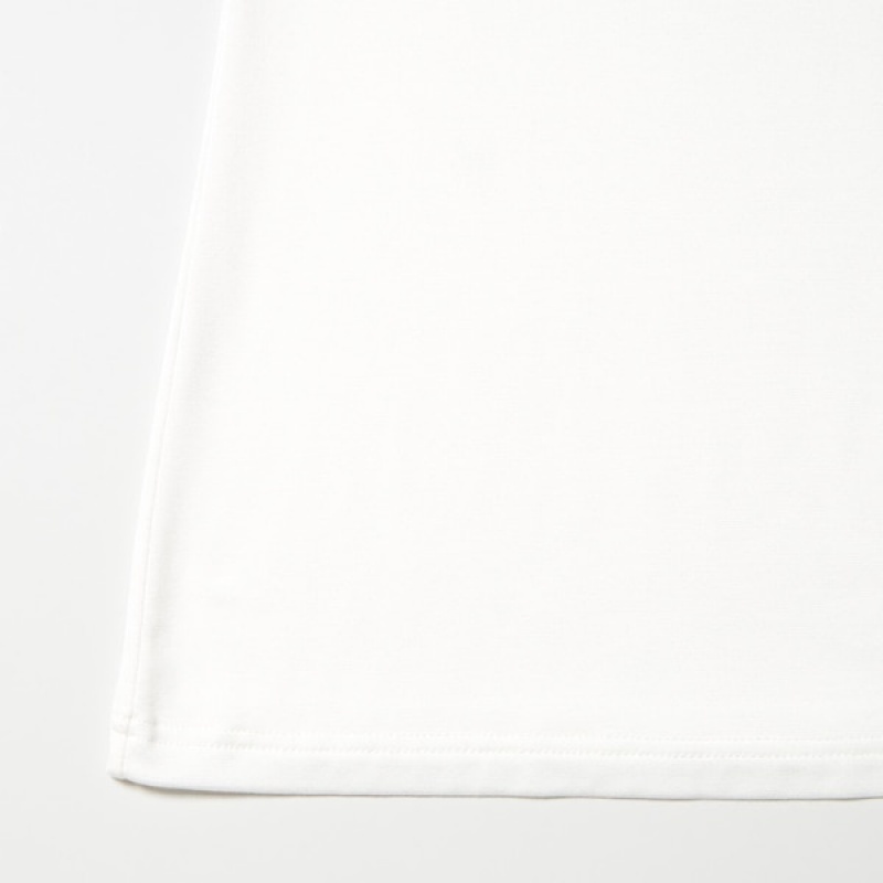 Uniqlo HEATTECH Crew Neck Long-Sleeve Ženske Majice Bijele | 3145-CALSV
