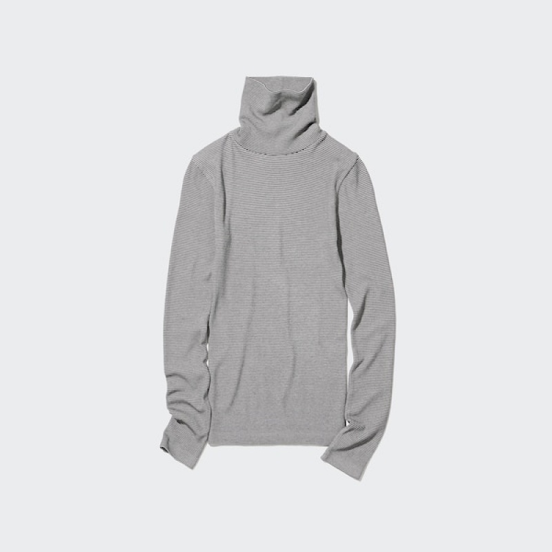 Uniqlo HEATTECH Extra Warm Seamless Turtleneck Ženske Majice Sive | 7869-RUGTE