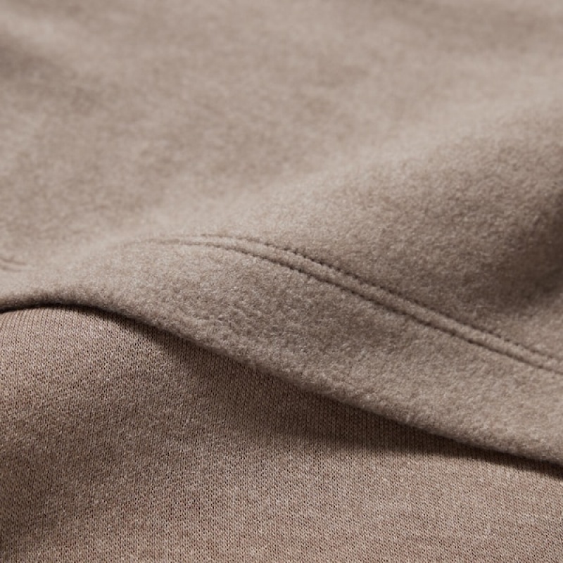 Uniqlo HEATTECH Fleece Crew Neck Long-Sleeve Ženske Majice Boje Marelice | 2850-GEHQI