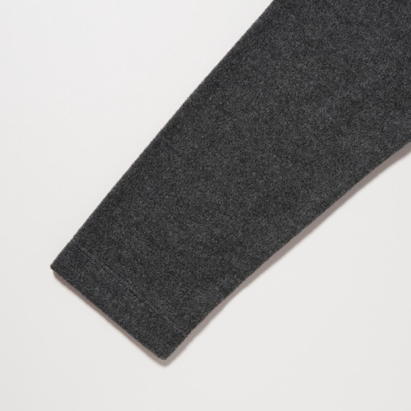 Uniqlo HEATTECH Fleece Turtleneck Long-Sleeve Ženske Majice Tamno Sive | 5826-VUBWS