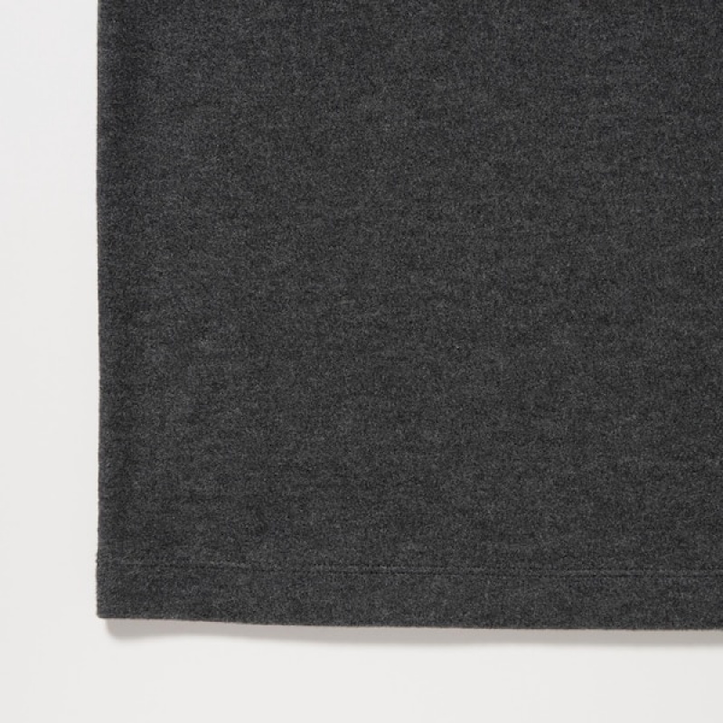 Uniqlo HEATTECH Fleece Turtleneck Long-Sleeve Ženske Majice Tamno Sive | 5826-VUBWS