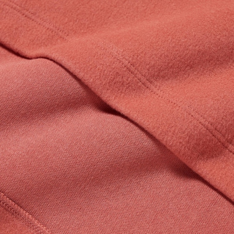 Uniqlo HEATTECH Fleece Turtleneck Long-Sleeve Ženske Majice Narančaste | 5723-DVFBW