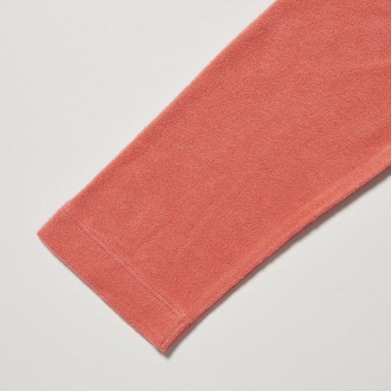 Uniqlo HEATTECH Fleece Turtleneck Long-Sleeve Ženske Majice Narančaste | 5723-DVFBW