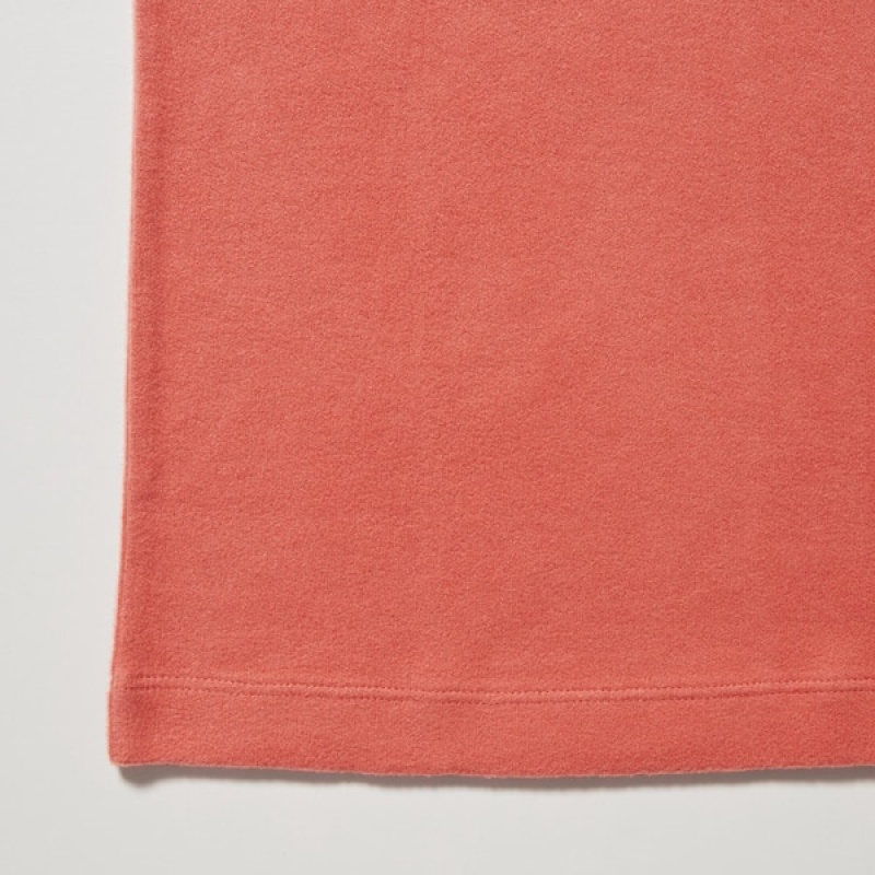 Uniqlo HEATTECH Fleece Turtleneck Long-Sleeve Ženske Majice Narančaste | 5723-DVFBW