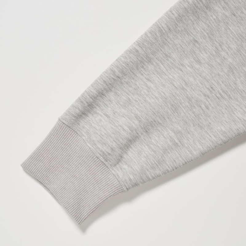 Uniqlo HEATTECH Pile-Lined Sweat Full-Zip Muške Majica s Kapuljačom Sive | 0294-DZUMW
