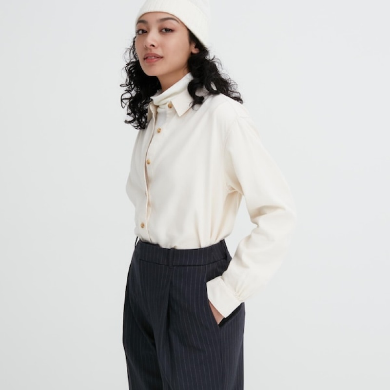 Uniqlo HEATTECH Plisirana Tapered Ženske Hlače Tamnoplave | 0471-EBUXW