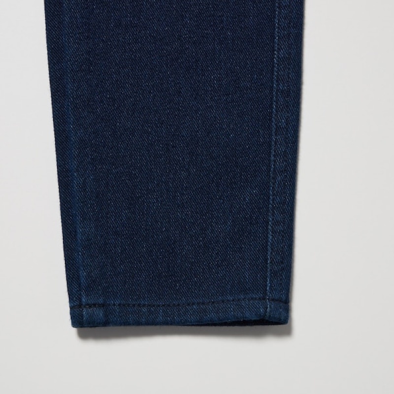 Uniqlo HEATTECH Ultra Stretch High-Rise Denim Ženske Tajice Plave | 6183-PDMAG