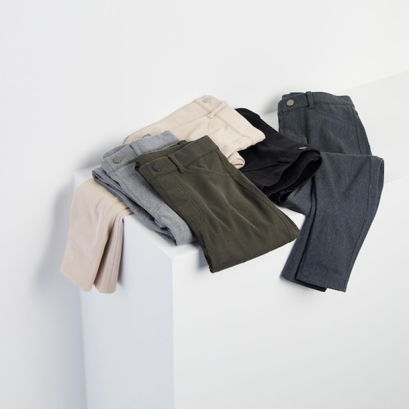 Uniqlo HEATTECH Ultra Stretch High-Rise Leggings Ženske Hlače Tamno Sive | 9160-UPBKH