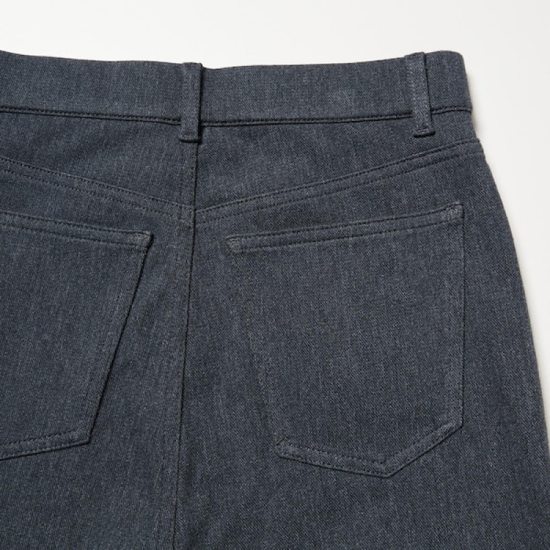 Uniqlo HEATTECH Ultra Stretch High-Rise Leggings Ženske Hlače Tamno Sive | 9160-UPBKH