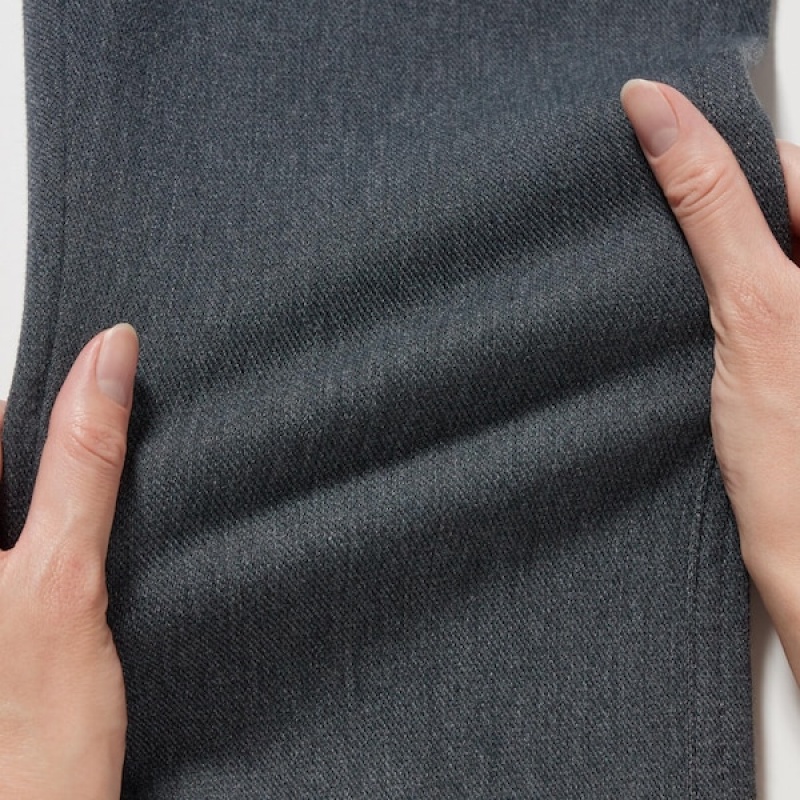 Uniqlo HEATTECH Ultra Stretch High-Rise Ženske Tajice Tamno Sive | 6731-MJZGK