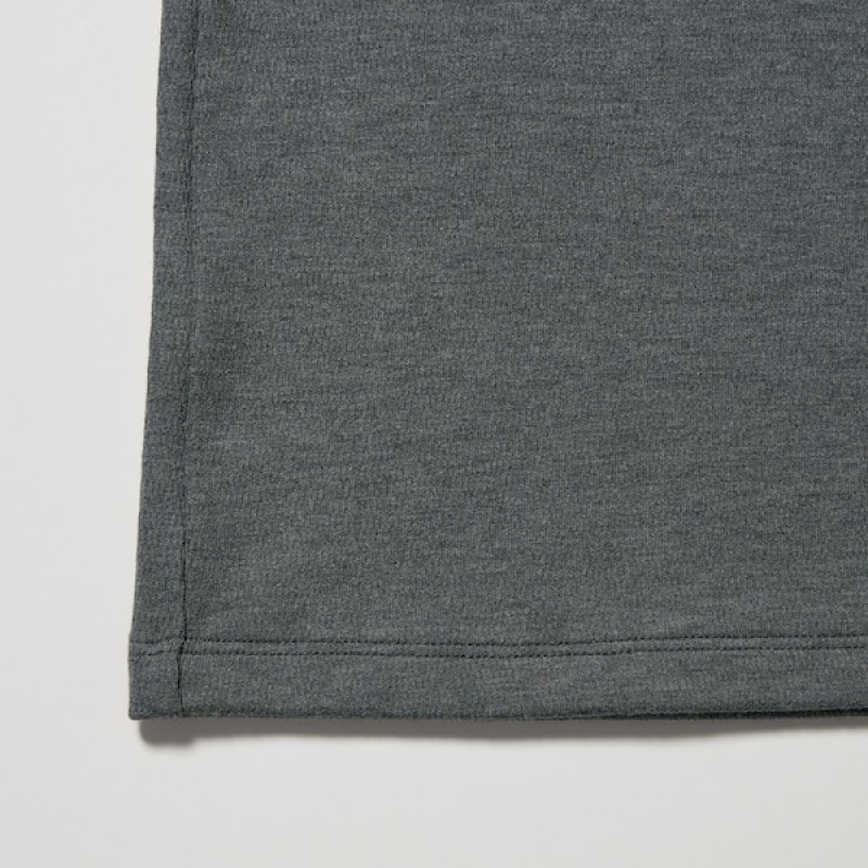 Uniqlo HEATTECH Ultra Warm Crew Neck Long-Sleeve Muške Majice Tamno Sive | 7045-AJEMR