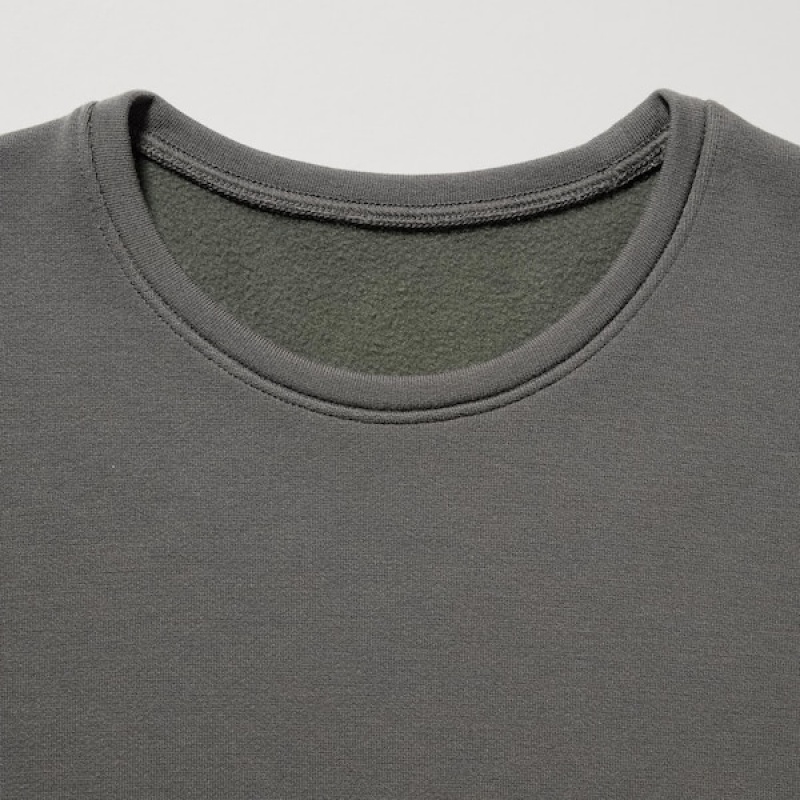 Uniqlo HEATTECH Ultra Warm Crew Neck Long-Sleeve Ženske Majice Sive | 8725-RUMWC