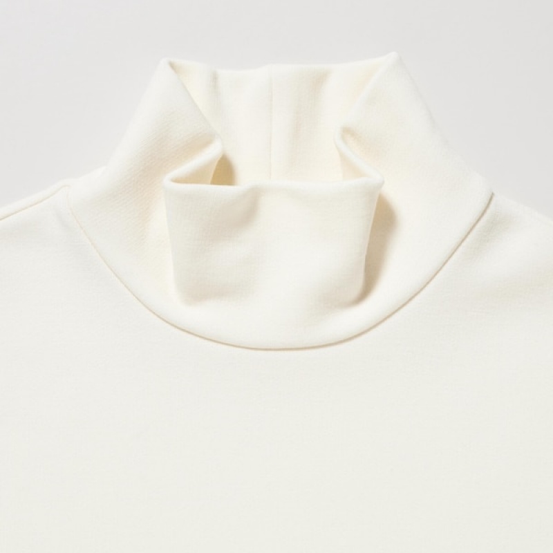 Uniqlo HEATTECH Ultra Warm High Neck Ženske Majice Bijele | 2980-PQOYB