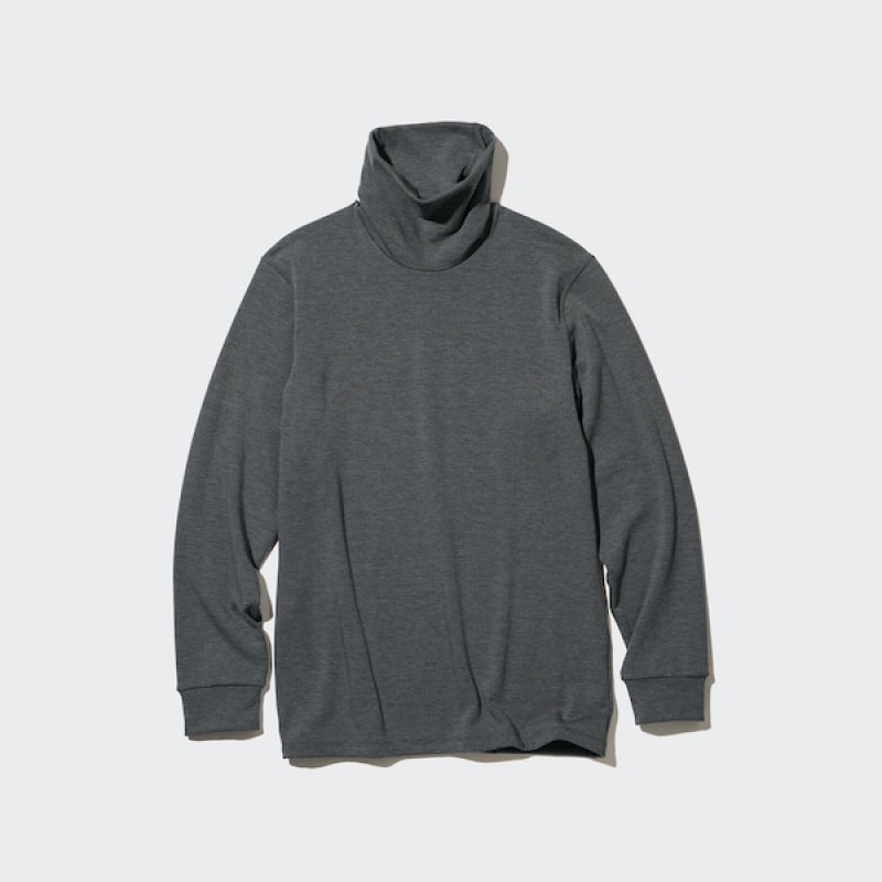 Uniqlo HEATTECH Ultra Warm Turtleneck Muške Majice Tamno Sive | 8061-YTQZA