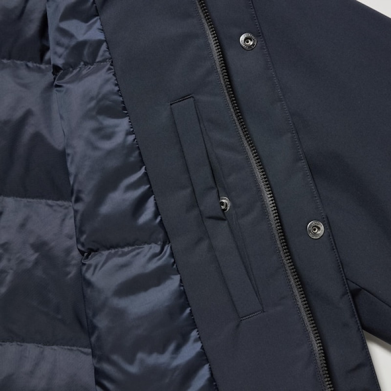 Uniqlo Hibrid Down Muške Kaputi Tamnoplave | QHTARW-291