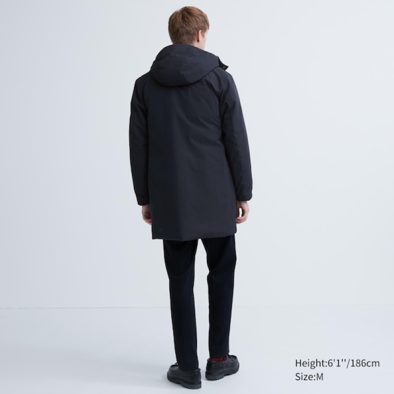 Uniqlo Hibrid Down Muške Kaputi Tamnoplave | QHTARW-291