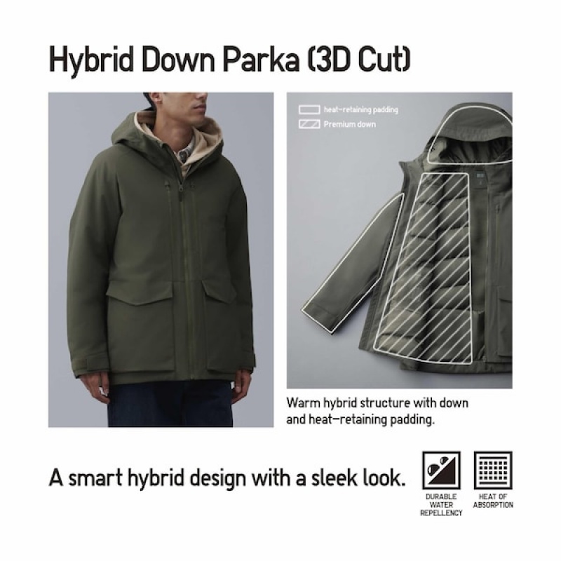 Uniqlo Hibrid Down Muške Parka Crne | SXCLOV-874
