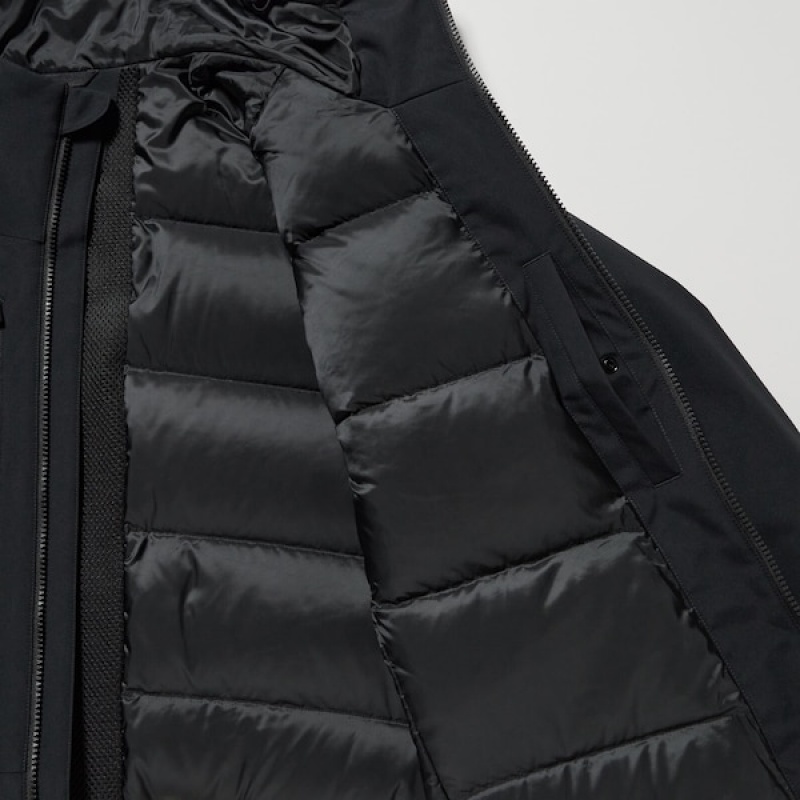 Uniqlo Hibrid Down Muške Parka Crne | SXCLOV-874