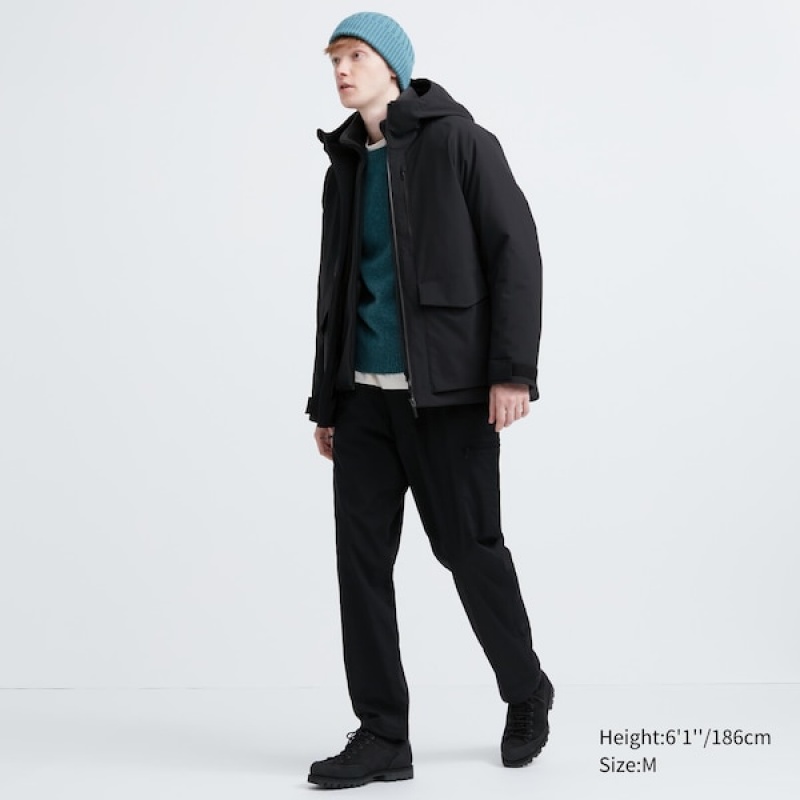 Uniqlo Hibrid Down Muške Parka Crne | SXCLOV-874