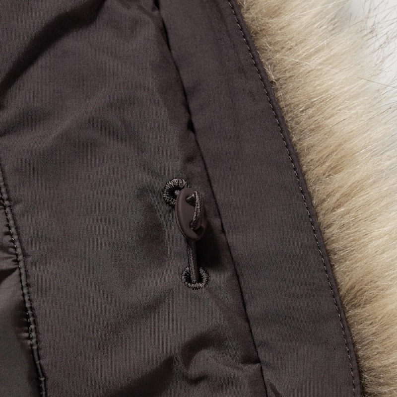 Uniqlo Hibrid Down Ženske Kaputi Smeđe | 4816-NAPFO