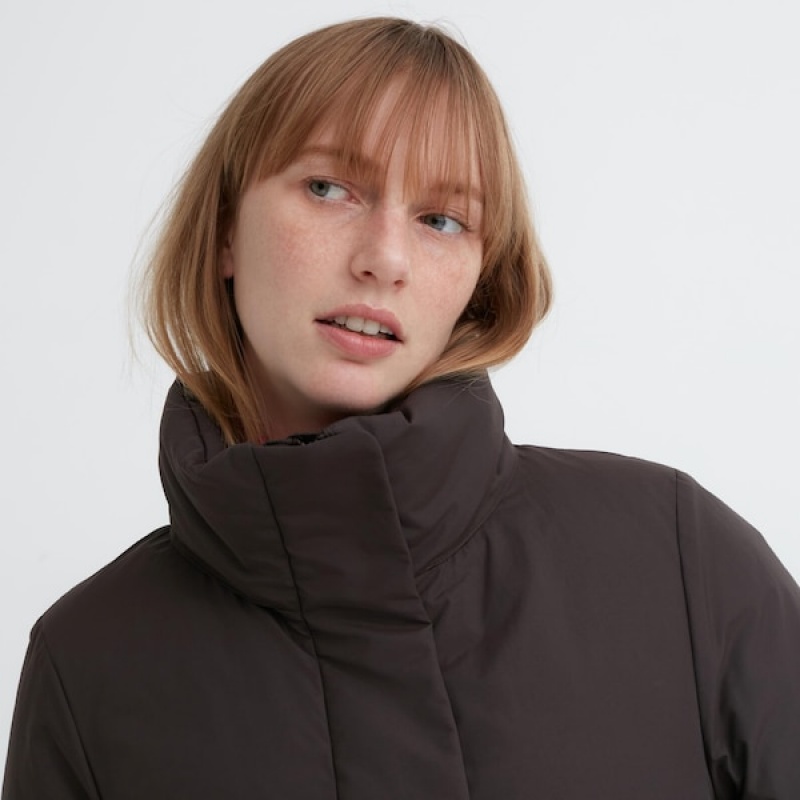 Uniqlo Hibrid Down Ženske Kaputi Smeđe | 4816-NAPFO