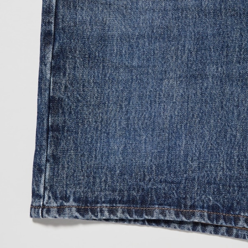 Uniqlo High-Rise Denim Ženske Kratke Hlače Tamnoplave | 4637-DJPEG