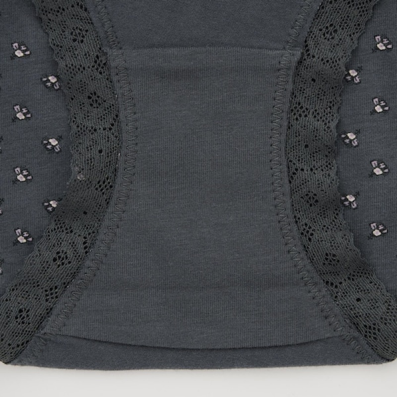 Uniqlo High-Rise Ženske Gaćice Tamno Sive | 3418-NUEDK
