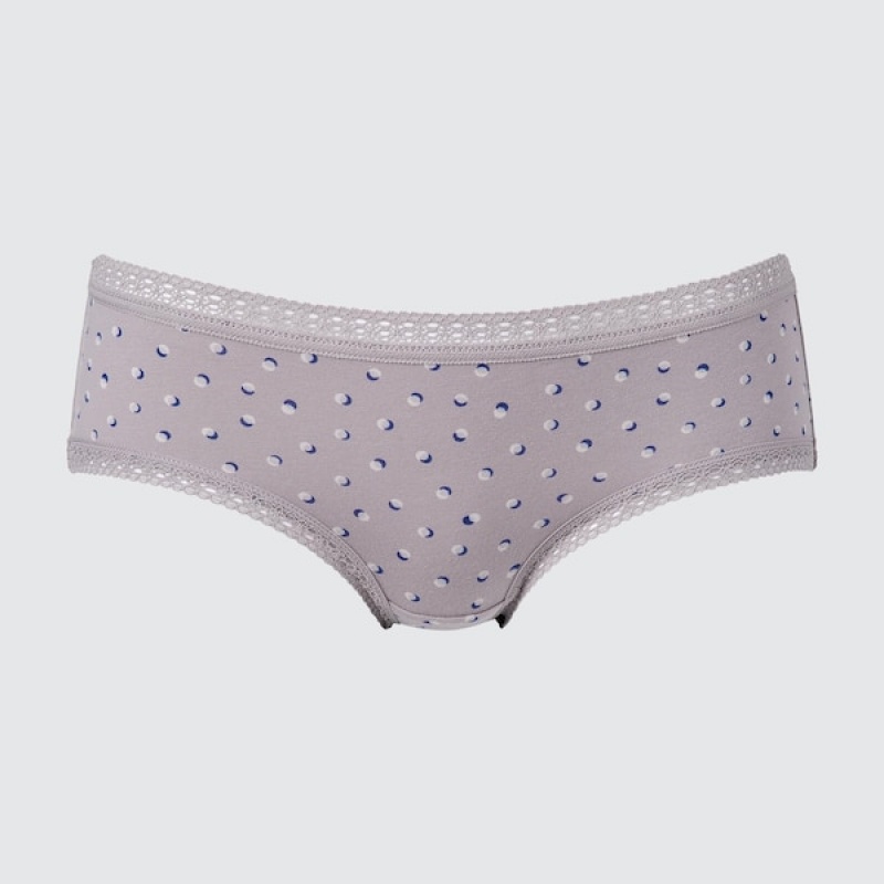 Uniqlo Hip Huggers Ženske Gaćice Sive | 4593-GTXDN